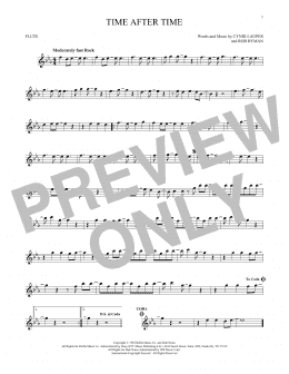 page one of Time After Time (Flute Solo)