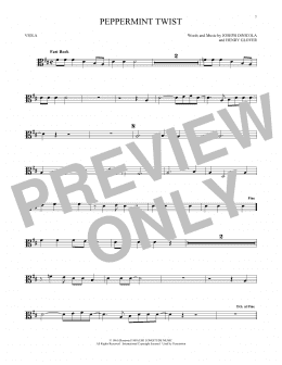 page one of Peppermint Twist (Viola Solo)