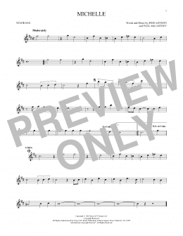 page one of Michelle (Tenor Sax Solo)