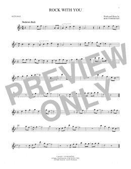 page one of Rock With You (Alto Sax Solo)