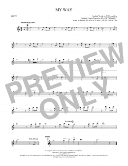 page one of My Way (Flute Solo)