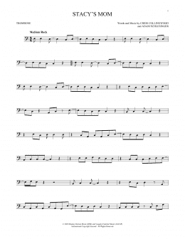 page one of Stacy's Mom (Trombone Solo)