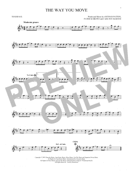 page one of The Way You Move (Tenor Sax Solo)