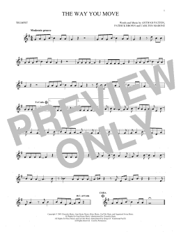 page one of The Way You Move (Trumpet Solo)