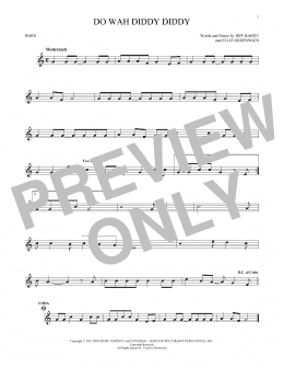 page one of Do Wah Diddy Diddy (French Horn Solo)