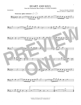 page one of Heart And Soul (Trombone Solo)