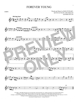 page one of Forever Young (French Horn Solo)