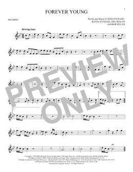 page one of Forever Young (Trumpet Solo)