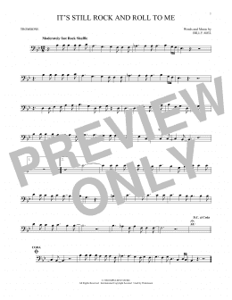 page one of It's Still Rock And Roll To Me (Trombone Solo)