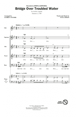 page one of Bridge Over Troubled Water (SATB Choir)