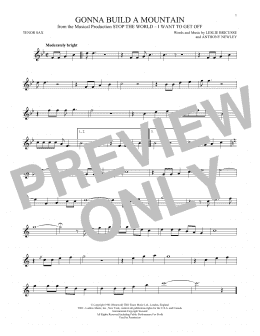 page one of Gonna Build A Mountain (Tenor Sax Solo)