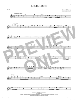 page one of Louie, Louie (Flute Solo)