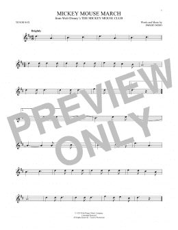 page one of Mickey Mouse March (from The Mickey Mouse Club) (Tenor Sax Solo)