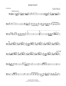 page one of Bad Day (Trombone Solo)