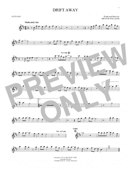 page one of Drift Away (Alto Sax Solo)