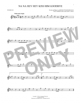 page one of Na Na Hey Hey Kiss Him Goodbye (Tenor Sax Solo)