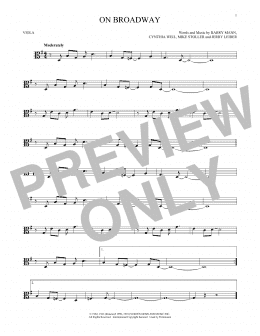 page one of On Broadway (Viola Solo)