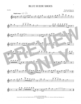 page one of Blue Suede Shoes (Flute Solo)