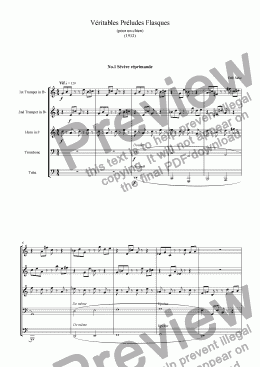 page one of Veritable Preludes Flasques for Brass Quintet
