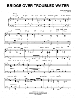 page one of Bridge Over Troubled Water [Jazz version] (arr. Brent Edstrom) (Piano Solo)