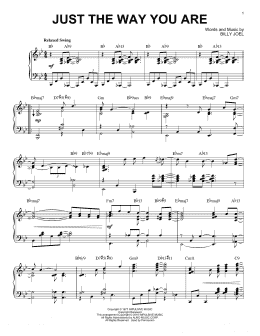 page one of Just The Way You Are [Jazz version] (arr. Brent Edstrom) (Piano Solo)