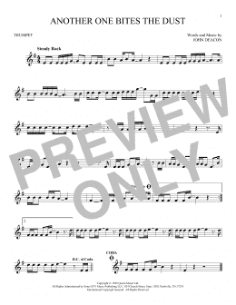 page one of Another One Bites The Dust (Trumpet Solo)