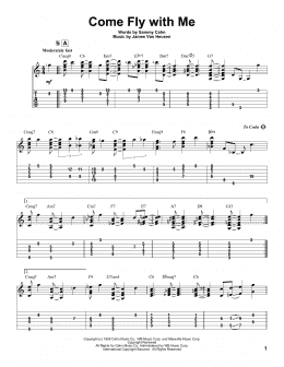 page one of Come Fly With Me (Solo Guitar)