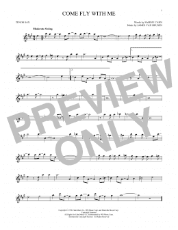 page one of Come Fly With Me (Tenor Sax Solo)