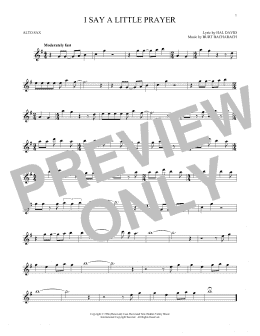 page one of I Say A Little Prayer (Alto Sax Solo)