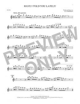 page one of Have I Told You Lately (Flute Solo)