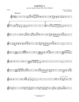 page one of America (French Horn Solo)