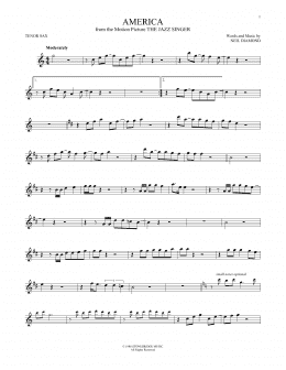 page one of America (Tenor Sax Solo)