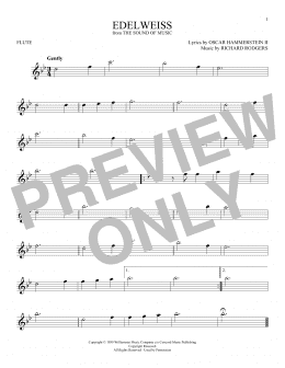 page one of Edelweiss (Flute Solo)