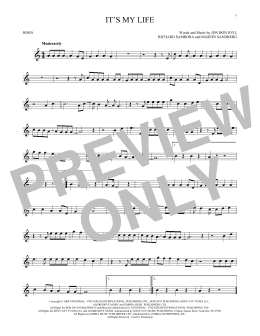 page one of It's My Life (French Horn Solo)