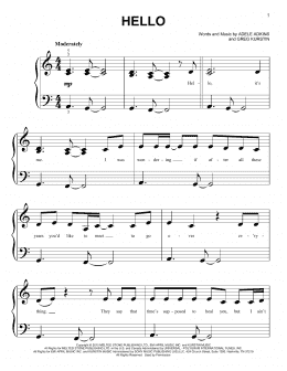 page one of Hello (Big Note Piano)