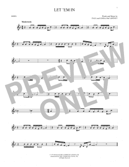 page one of Let 'Em In (French Horn Solo)