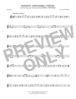 page one of Mission: Impossible Theme (Trumpet Solo)