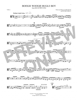 page one of Boogie Woogie Bugle Boy (Viola Solo)