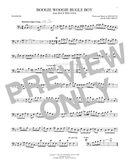 page one of Boogie Woogie Bugle Boy (Trombone Solo)