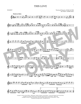 page one of This Love (Trumpet Solo)