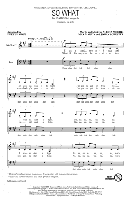 page one of So What (SATB Choir)