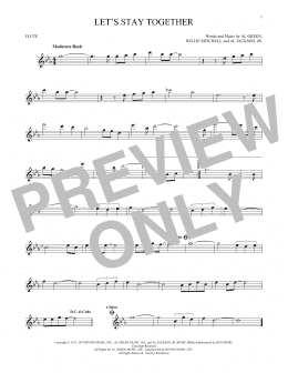 page one of Let's Stay Together (Flute Solo)