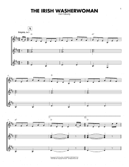 page one of The Irish Washerwoman (Guitar Ensemble)