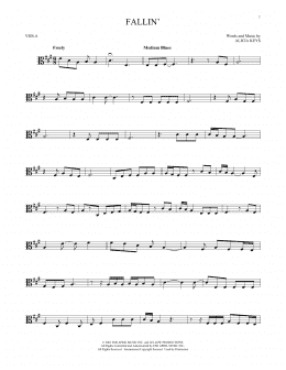 page one of Fallin' (Viola Solo)