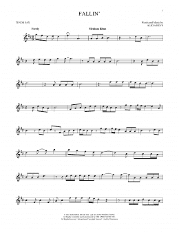 page one of Fallin' (Tenor Sax Solo)