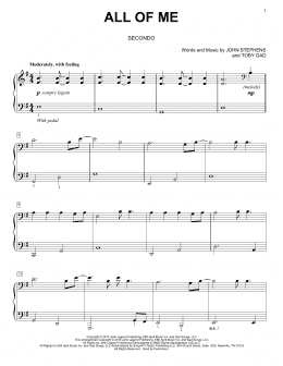 page one of All Of Me (Piano Duet)