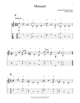 page one of Minuet (Solo Guitar)