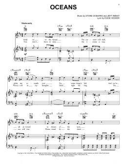 page one of Oceans (Piano, Vocal & Guitar Chords (Right-Hand Melody))