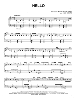 page one of Hello (Piano Solo)