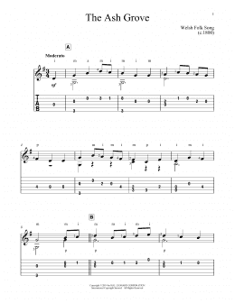 page one of The Ash Grove (Solo Guitar)